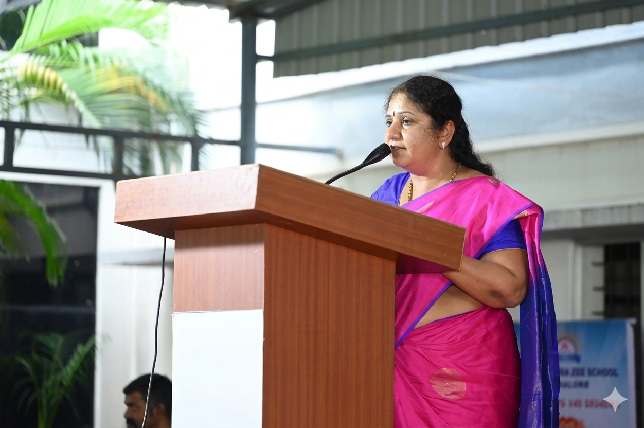 Teacher giving a motivational speech