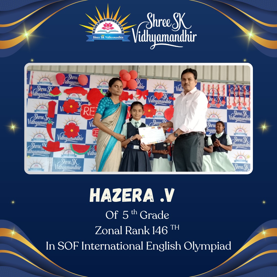 Hazera V — Zonal Rank 146, SOF International English Olympiad
